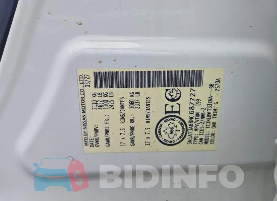 5N1AT3AB8NC687727 Photo# 13