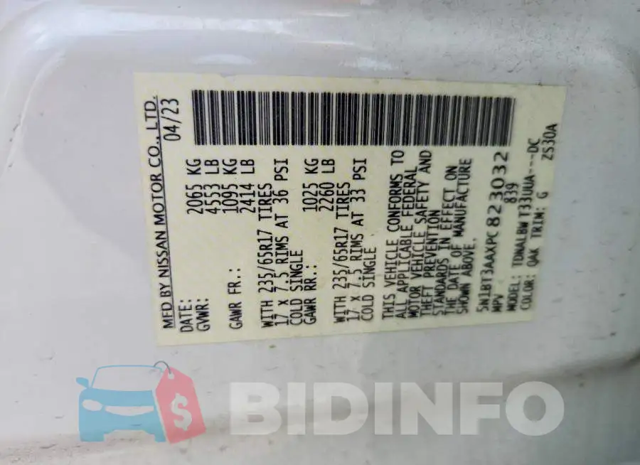 5N1BT3AAXPC823032 Photo# 13