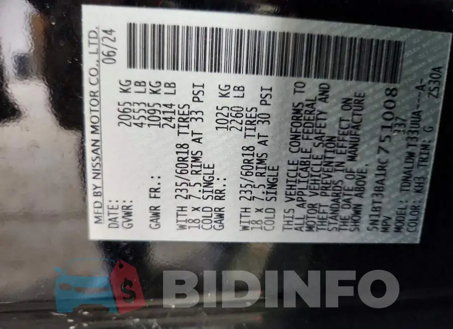 5N1BT3BA1RC751008 Photo# 14