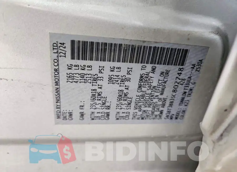 5N1BT3BB3SC802748 Photo# 13