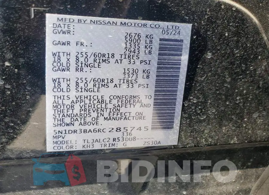 5N1DR3BA6RC285745 Photo# 13