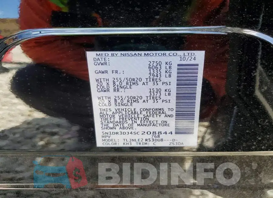 5N1DR3DJ4SC208844 Photo# 14