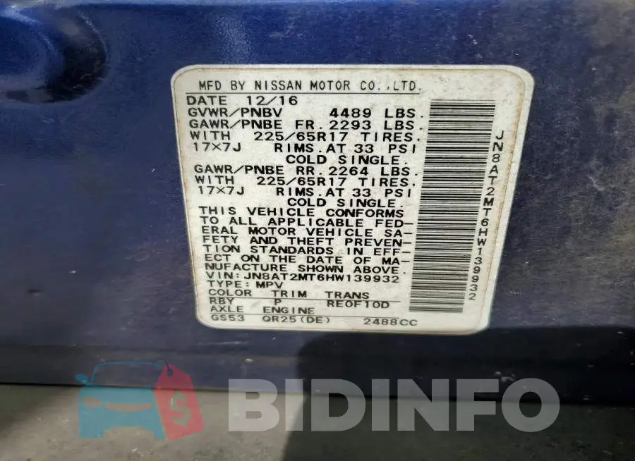 JN8AT2MT6HW139932 Photo# 13