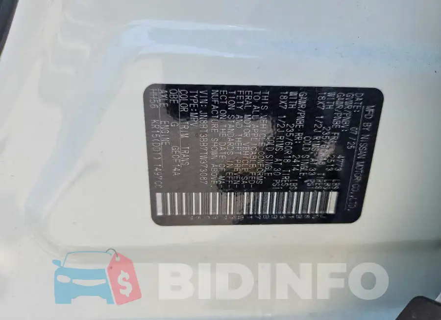 JN8BT3BB7TW373087 Photo# 12
