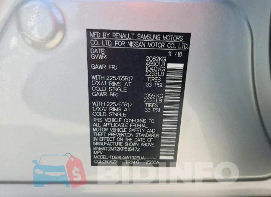 KNMAT2MT2KP518472 Photo# 13