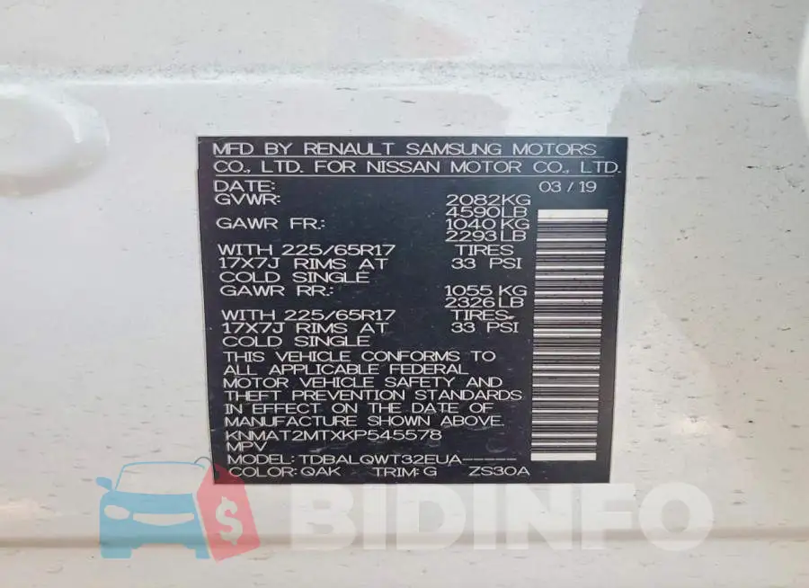 KNMAT2MTXKP545578 Photo# 14
