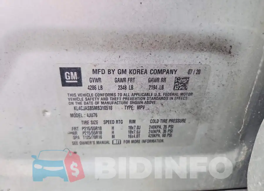 KL4CJASB5MB310518 Photo# 13