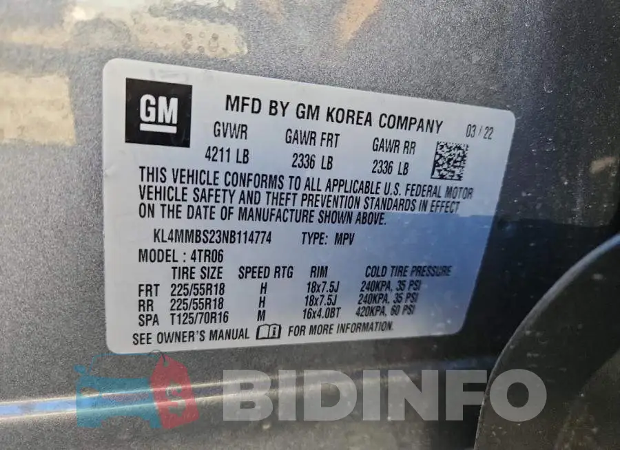 KL4MMBS23NB114774 Photo# 13