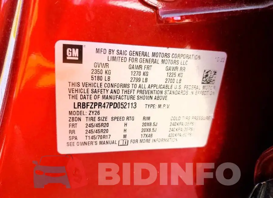 LRBFZPR47PD052113 Photo# 13