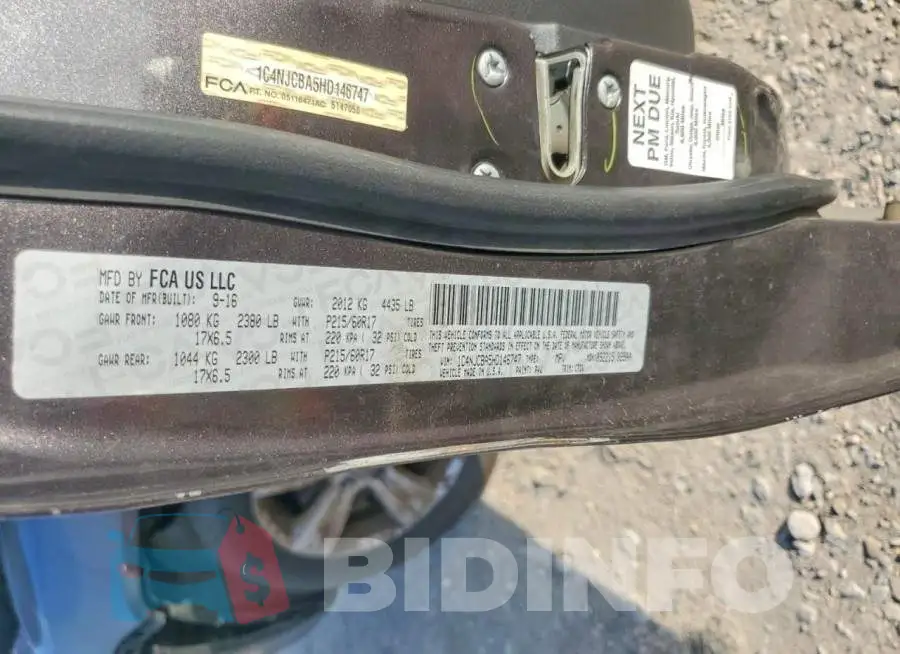 1C4NJCBA5HD146747 Photo# 12