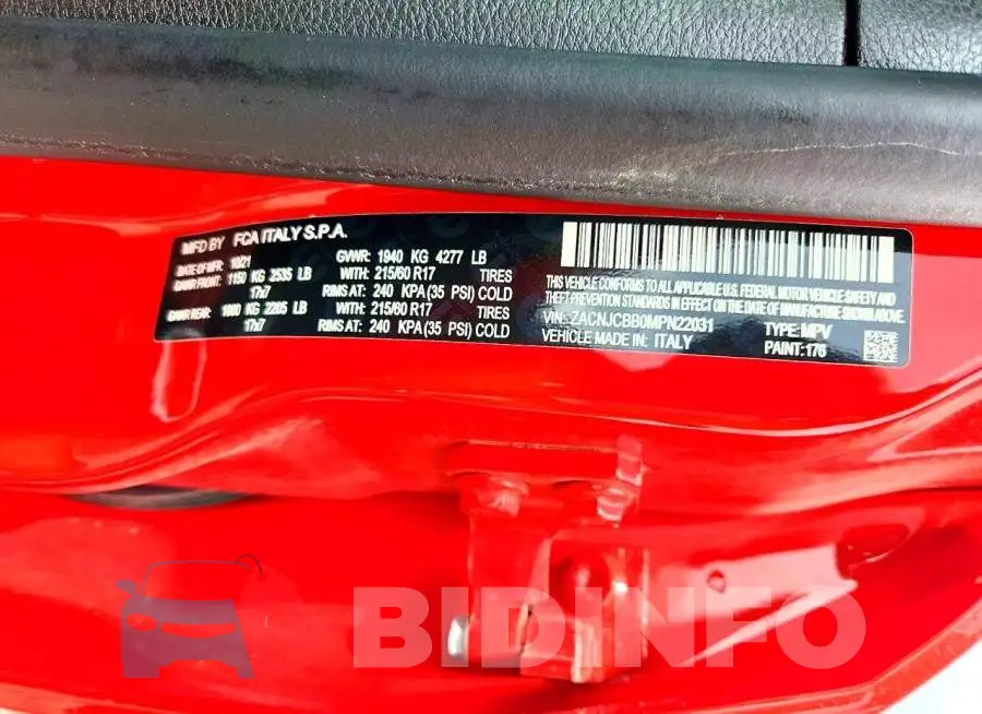 ZACNJCBB0MPN22031 Photo# 13