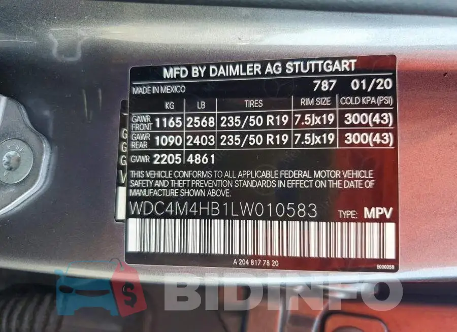 WDC4M4HB1LW010583 Photo# 14