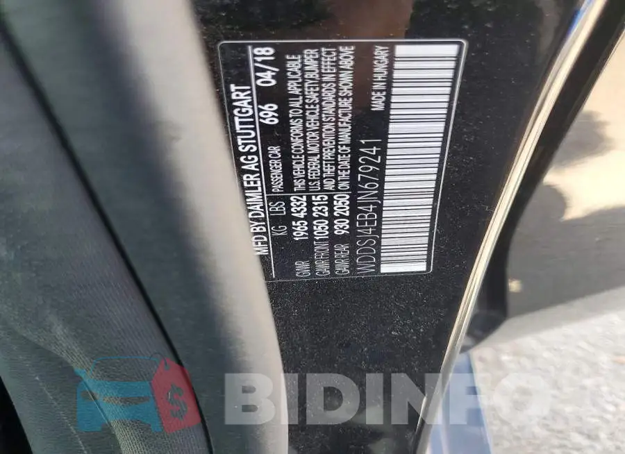 WDDSJ4EB4JN679241 Photo# 12