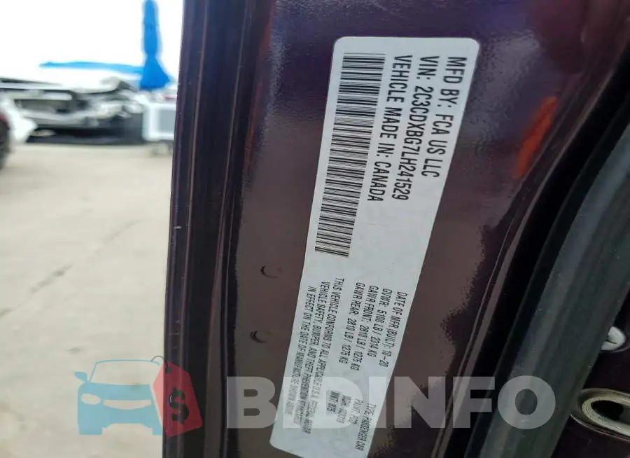 2C3CDXBG7LH241529 Photo# 12