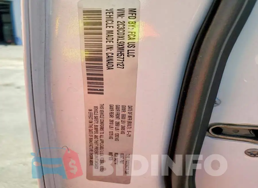 2C3CDXL9XMH577127 Photo# 12