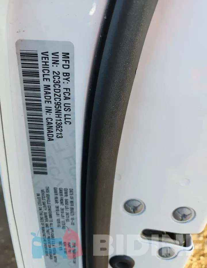 2C3CDZC95NH136213 Photo# 12