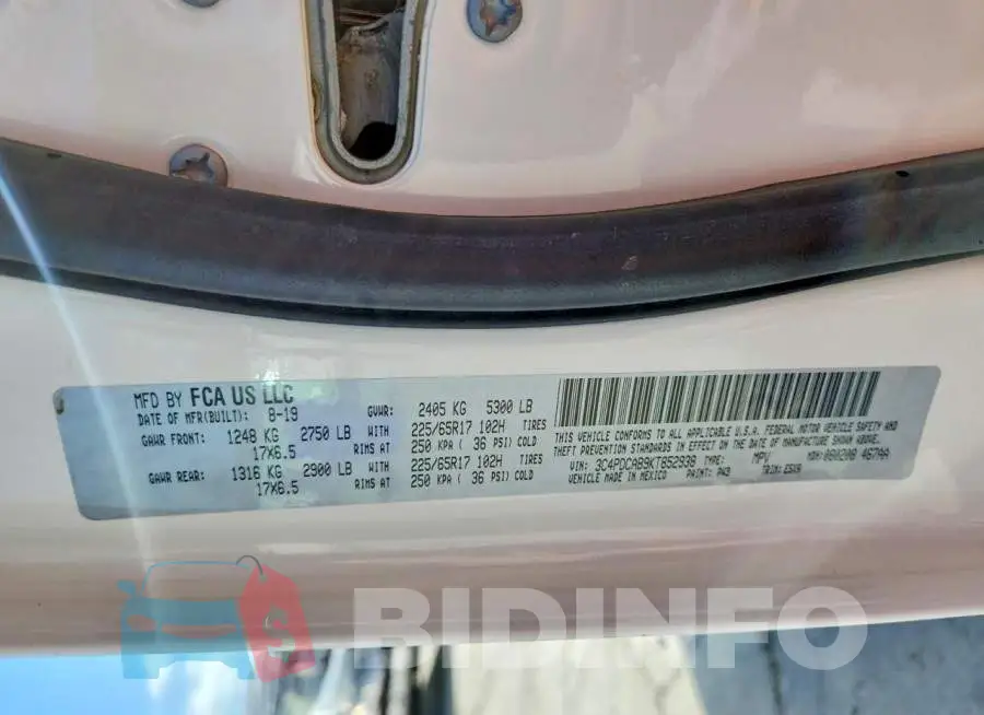 3C4PDCAB9KT852938 Photo# 13
