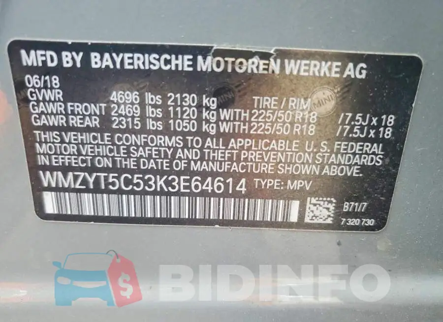 WMZYT5C53K3E64614 Photo# 13
