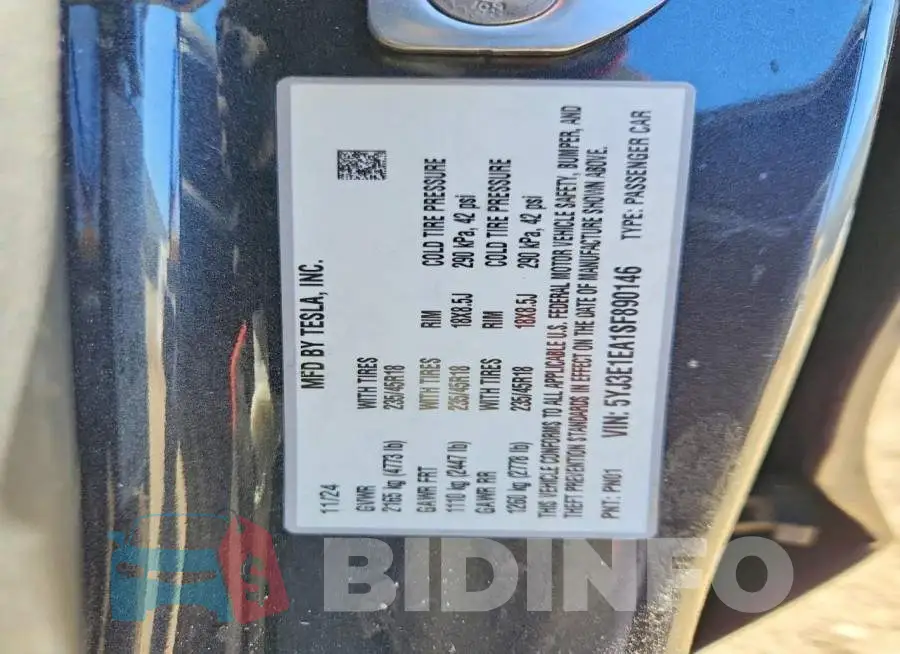 5YJ3E1EA1SF890146 Photo# 12