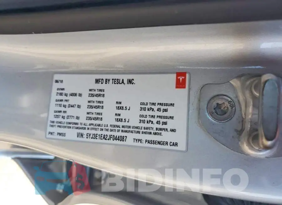 5YJ3E1EA2JF044087 Photo# 12