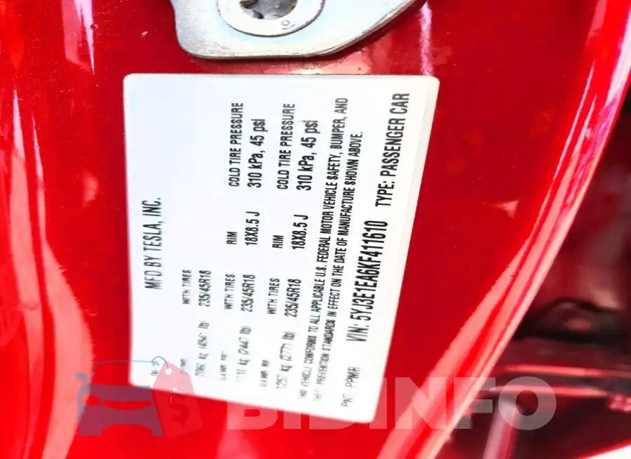 5YJ3E1EA6KF411610 Photo# 12