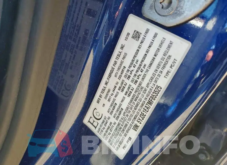 5YJ3E1EA7MF853525 Photo# 12