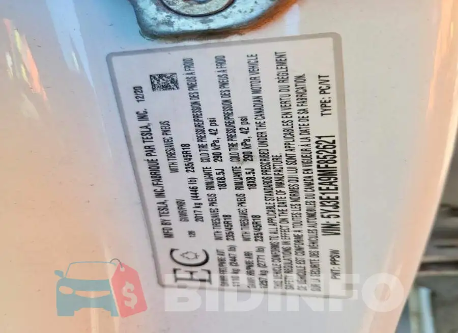 5YJ3E1EA9MF852621 Photo# 12