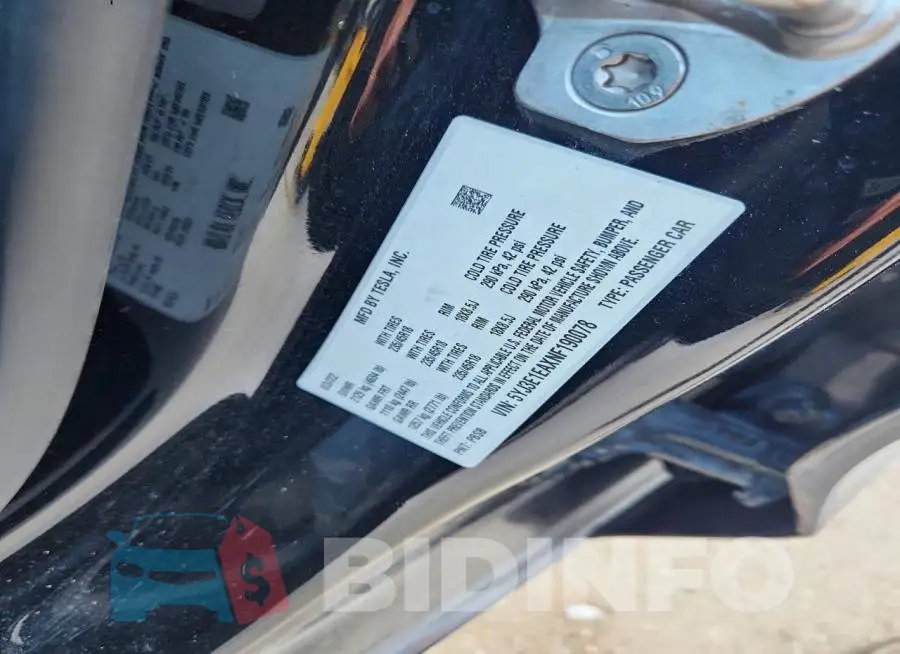 5YJ3E1EAXNF190078 Photo# 12