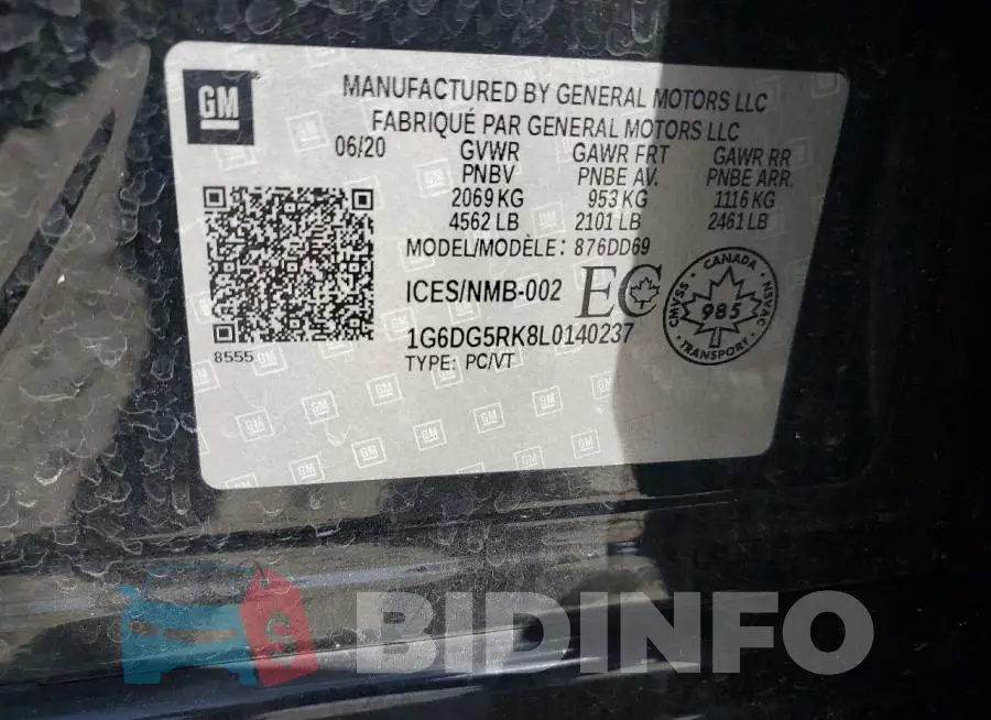 1G6DG5RK8L0140237 Photo# 12