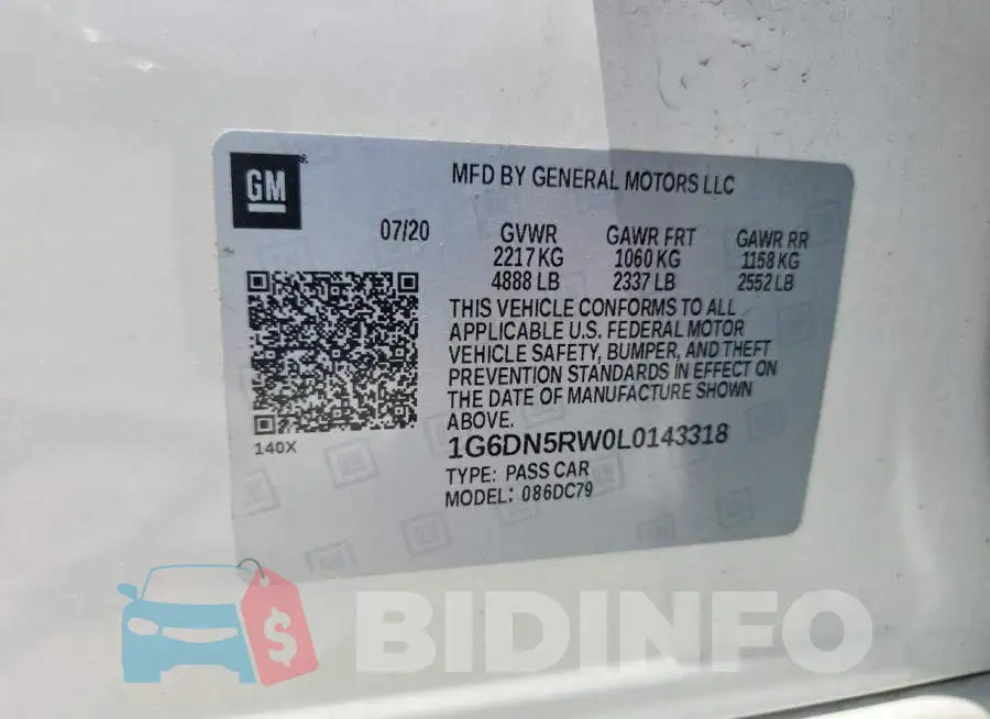1G6DN5RW0L0143318 Photo# 12