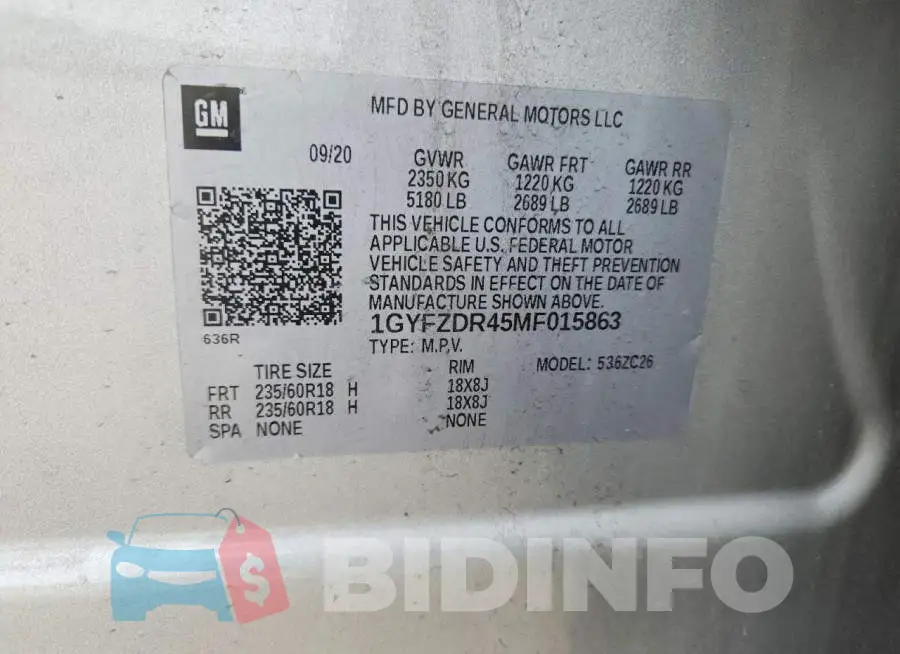 1GYFZDR45MF015863 Photo# 13