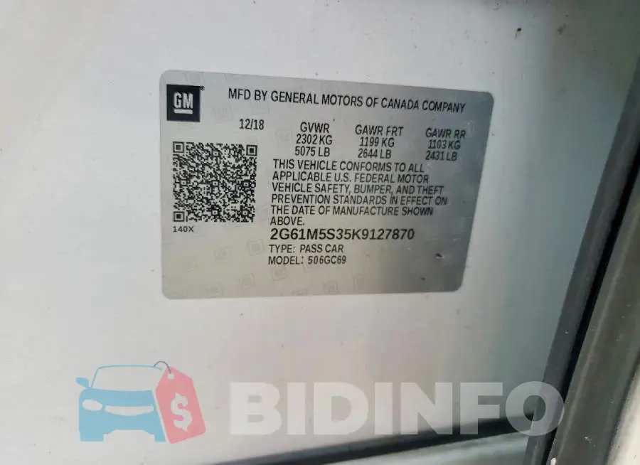2G61M5S35K9127870 Photo# 12