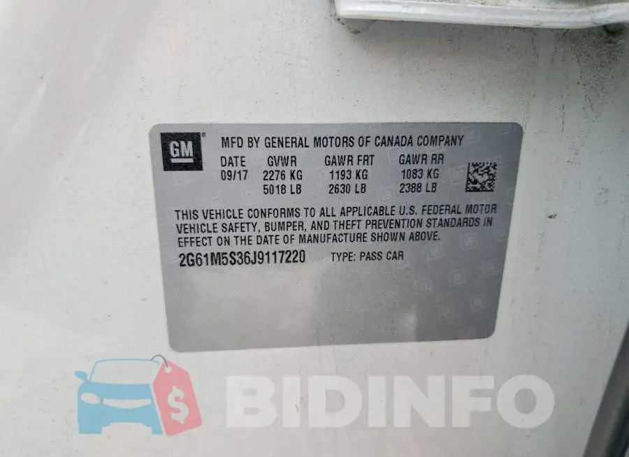 2G61M5S36J9117220 Photo# 13