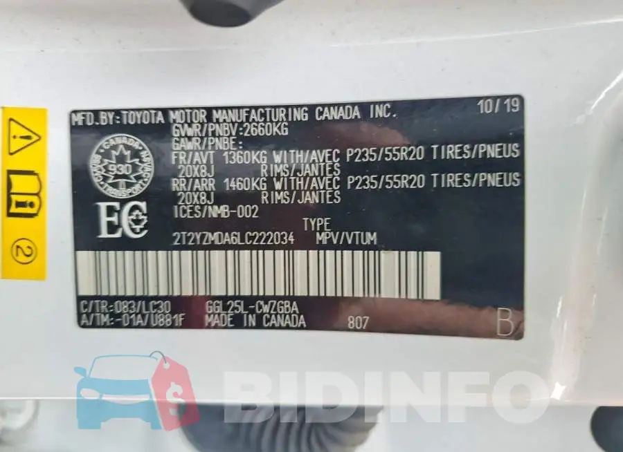 2T2YZMDA6LC222034 Photo# 14
