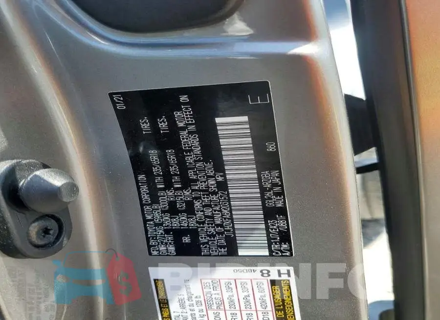 JTJHZKFA6M2031572 Photo# 13