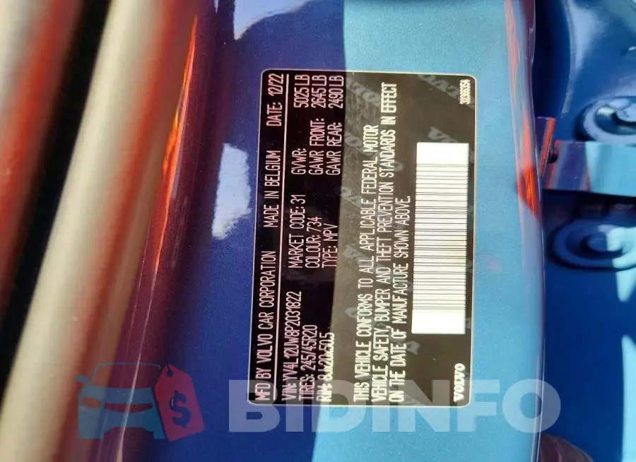 YV4L12UW8P2031822 Photo# 14
