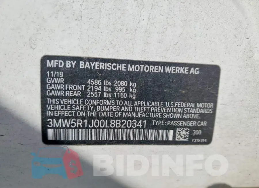 3MW5R1J00L8B20341 Photo# 12