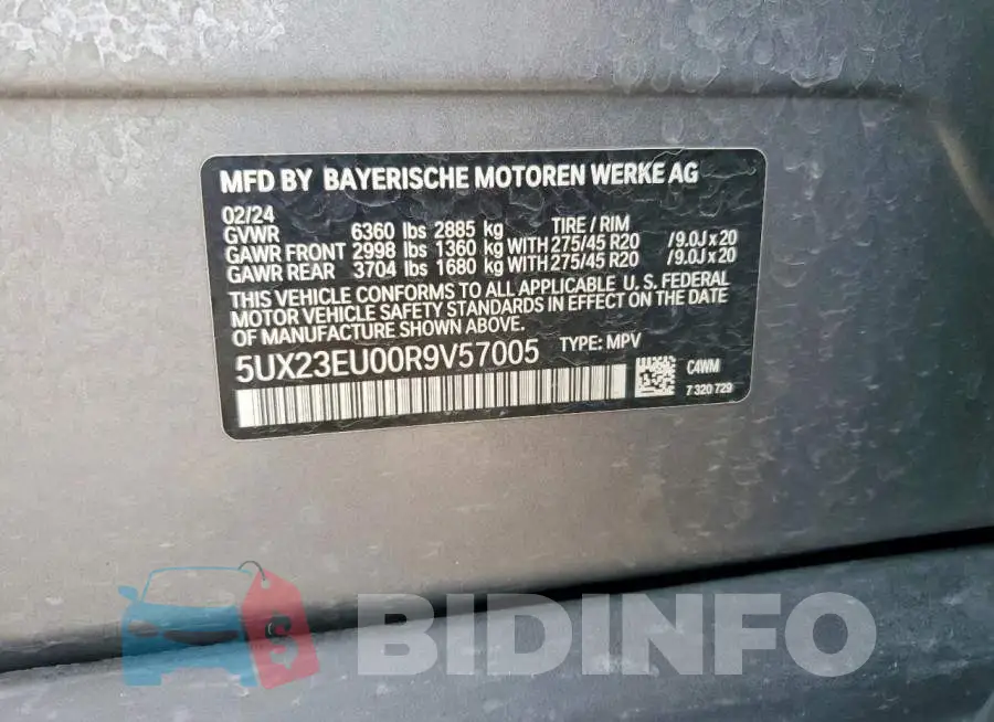 5UX23EU00R9V57005 Photo# 13
