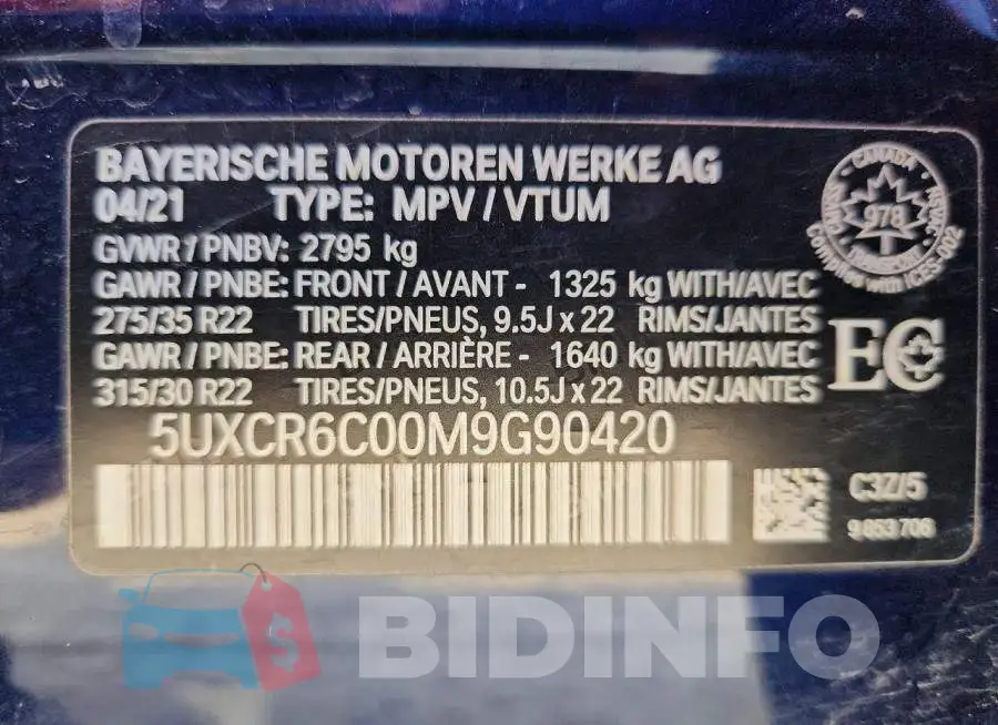 5UXCR6C00M9G90420 Photo# 13