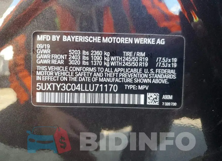 5UXTY3C04LLU71170 Photo# 14