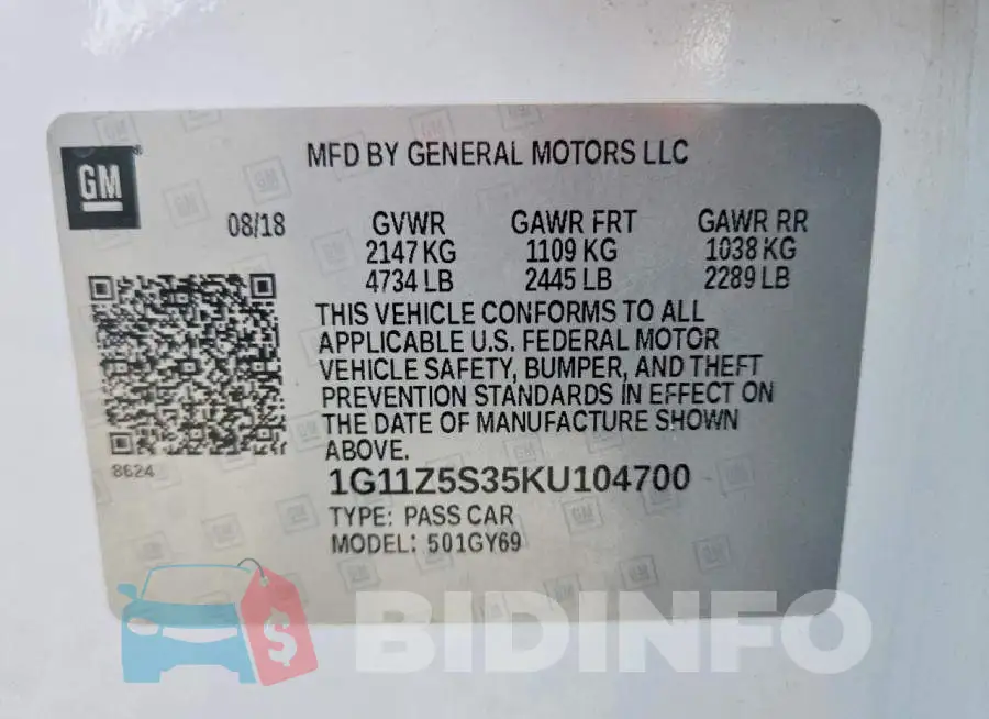 1G11Z5S35KU104700 Photo# 12