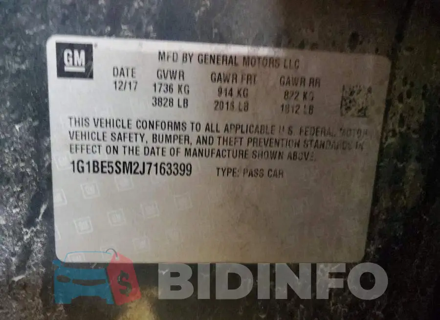 1G1BE5SM2J7163399 Photo# 12