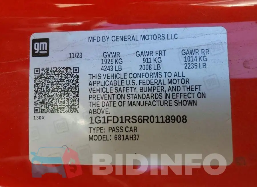 1G1FD1RS6R0118908 Photo# 13