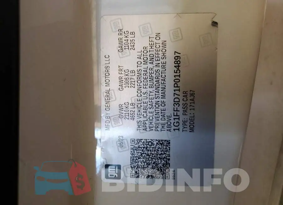 1G1FF3D71P0154897 Photo# 12
