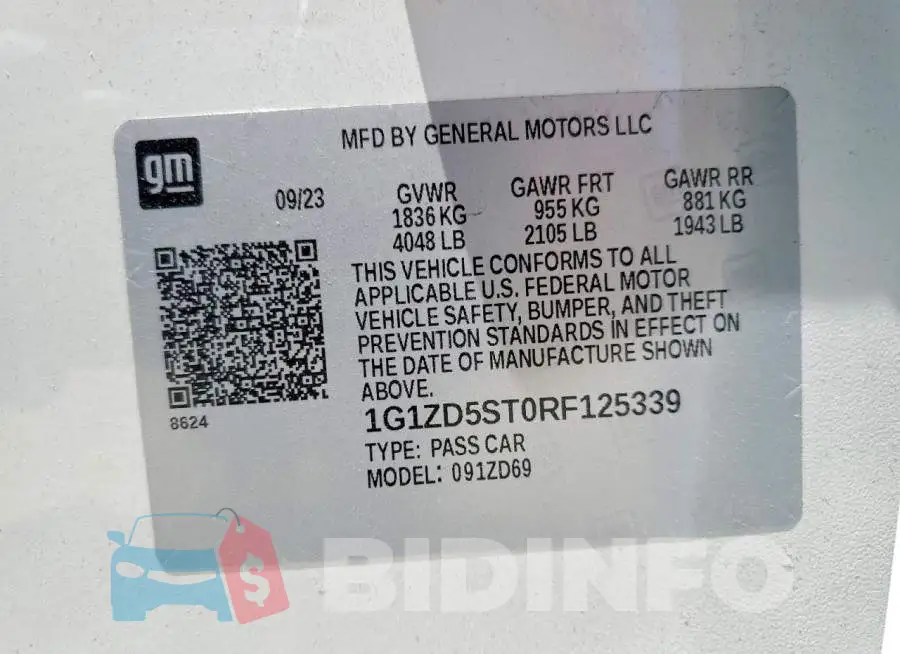 1G1ZD5ST0RF125339 Photo# 13