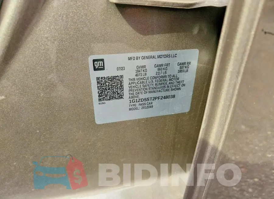 1G1ZD5ST2PF248038 Photo# 12