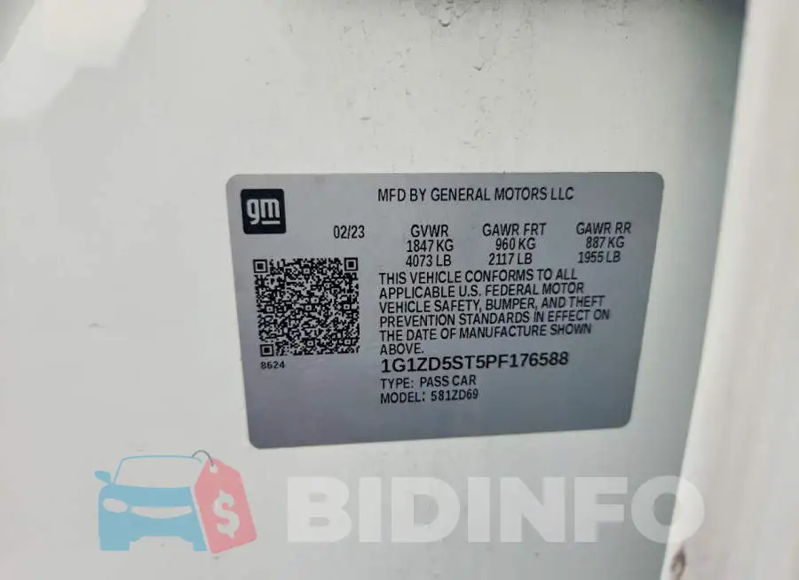 1G1ZD5ST5PF176588 Photo# 13