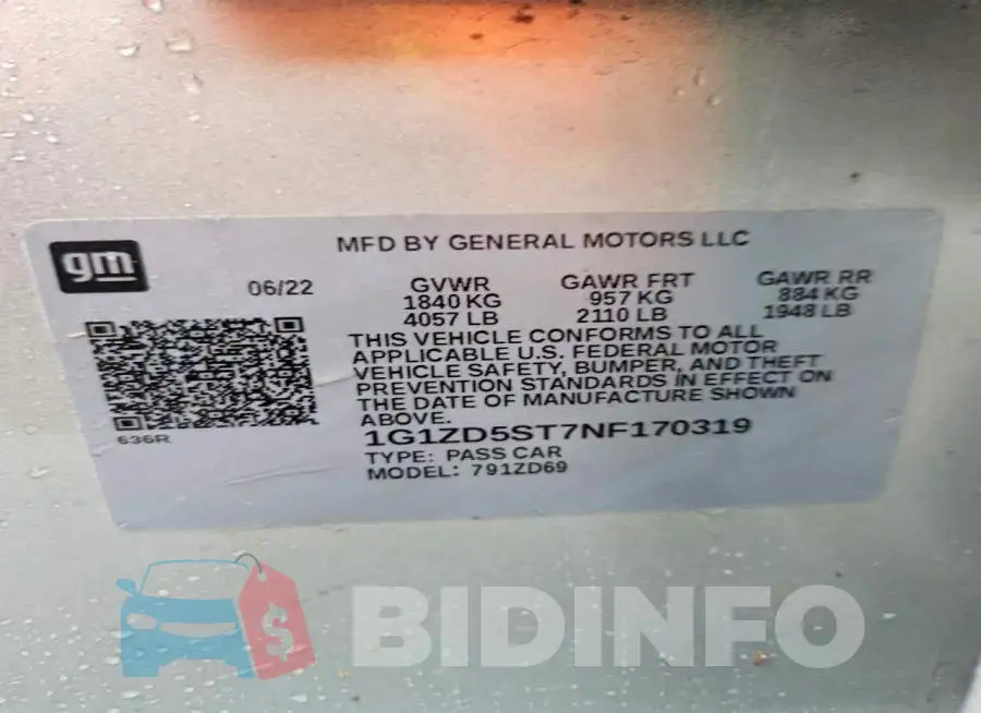 1G1ZD5ST7NF170319 Photo# 12