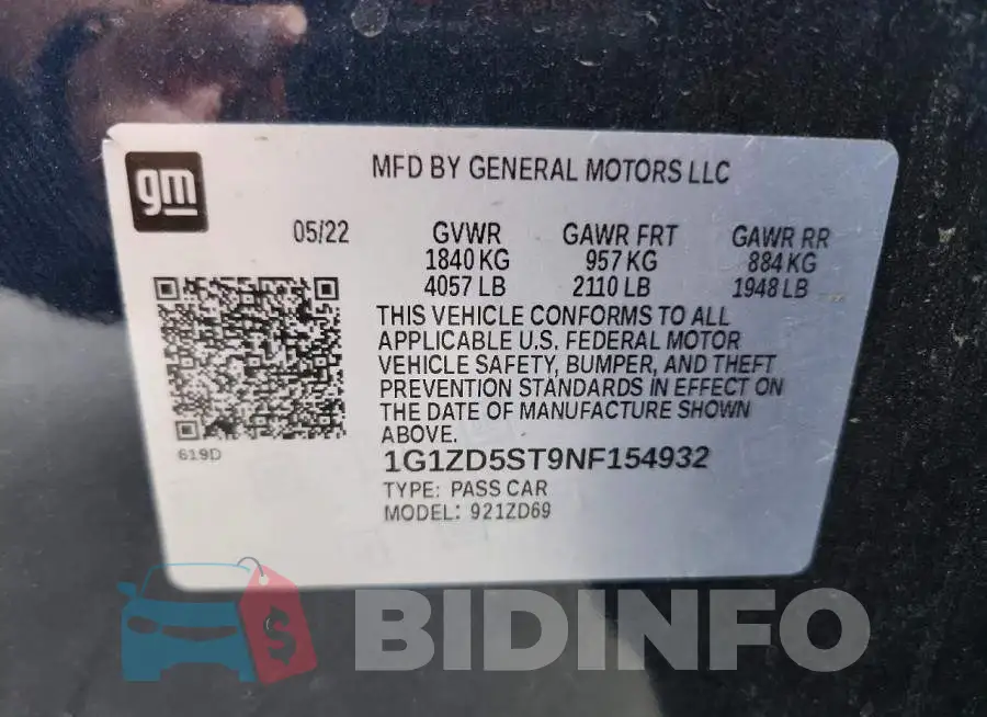 1G1ZD5ST9NF154932 Photo# 12