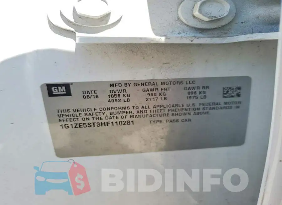 1G1ZE5ST3HF110281 Photo# 12